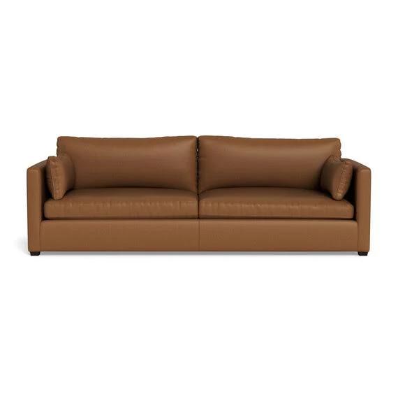 MOMBA Leather Sofa Tan by Freedom