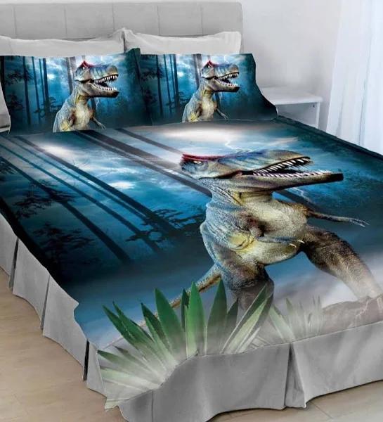 T-Rex Dinosaur King Bed Quilt Cover Set