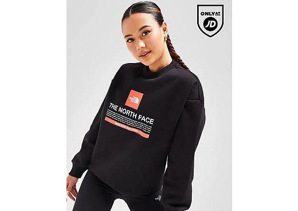 The North Face Box Graphic Crew Sweatshirt - Black - M