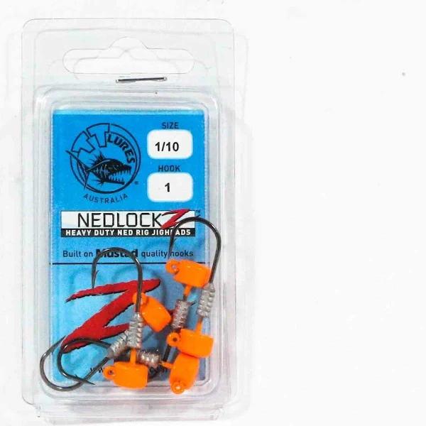 TT NedlockZ HD Jig Heads 1/10 oz Orange