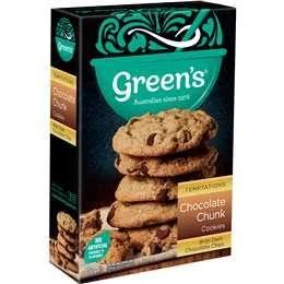 Green's Chocolate Chunk Cookies with Dark Chocolate Chips 400g