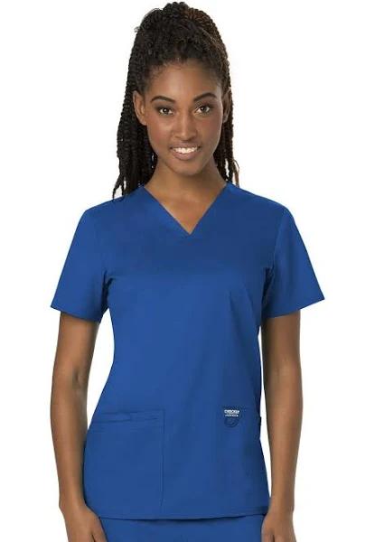 Cherokee Workwear Revolution V-Neck Scrub Top - 3x - Royal