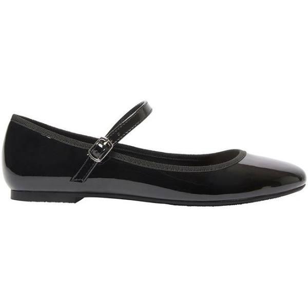 Ravella Sweet Flat Shoes in Black Patent Black 10