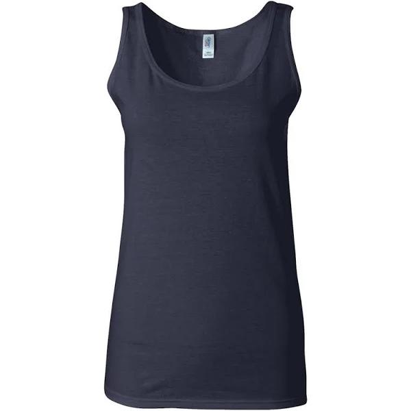 Gildan Ladies Soft Style Tank Top Vest Navy XL