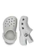 Crocs Toddler Classic Glitter Clog; Silver Glitter, C9