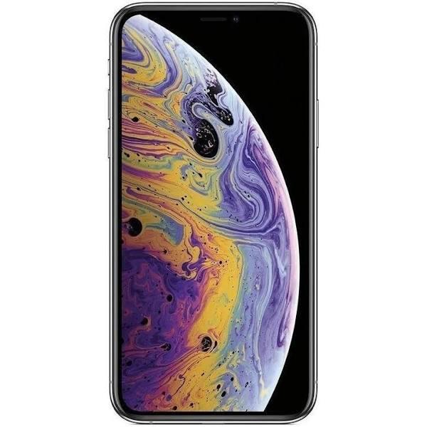 Apple iPhone XS - 4G smartphone - dual-SIM / Internal Memory 64 GB - OLED display - 5.8" - 2436 x 1125 pixels (120 Hz) - 2x rear cameras 12 MP, 12 MP - 2x front cameras 7 MP - silver