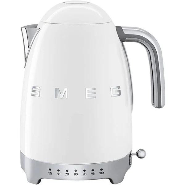 Smeg KLF04WHAU White 50s Retro Style Variable Temperature Electric Kettle