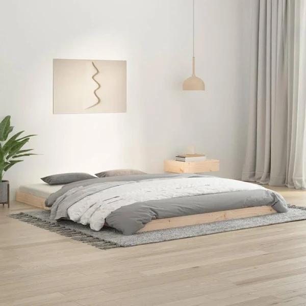 Bed Frame Without Mattress 150x200 cm Solid Wood Pine vidaXL