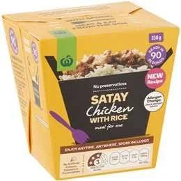 Woolworths Chicken Satay With Jasmine Rice 350g