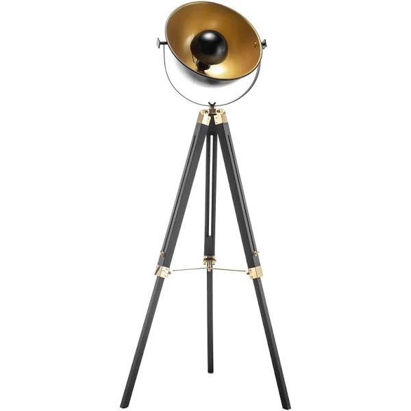 Premium Tripod Spotlight Lamp Nautical Designer Extendable Light - Matte Black