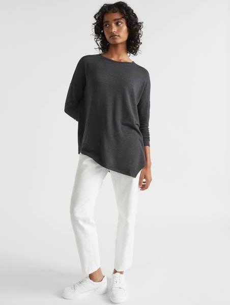 Seed Heritage Core Asymmetrical Top in Grey Grey XXS