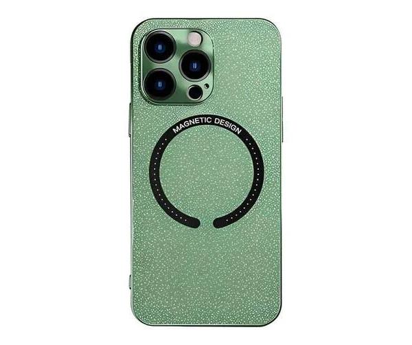 Veloreo iPhone Magsafe Leather Case Leather Green 13 Pro Max Case Cover