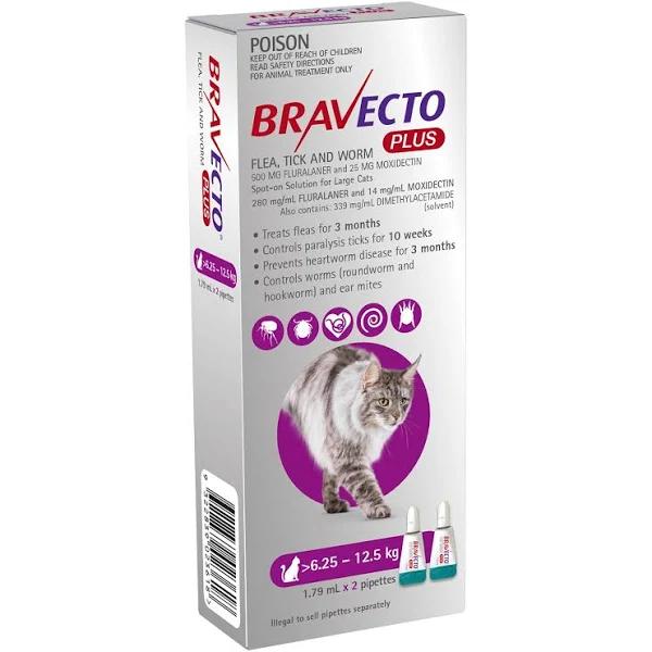 Bravecto Plus for Large Cats 2 Pack