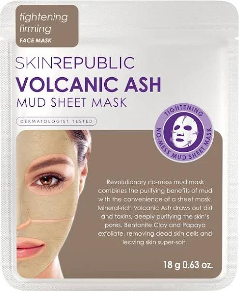 Skin Republic Volcanic Ash Mud Sheet Mask 18g CLEARED