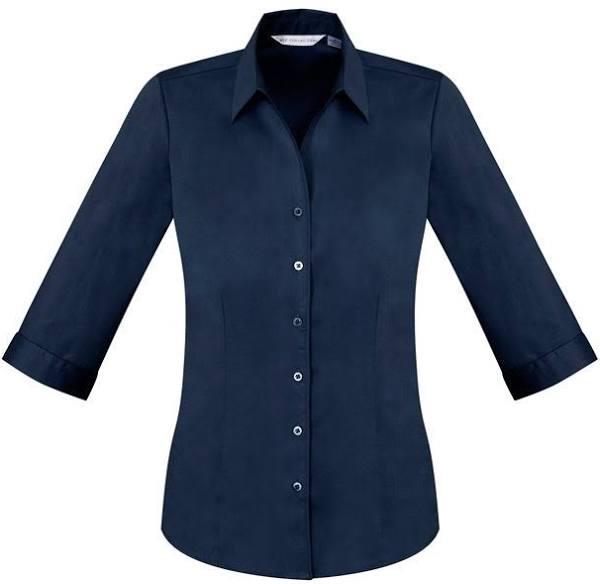 Biz Collection Ladies Monaco 3/4 Sleeve Shirt (S770LT) 16 / Ink