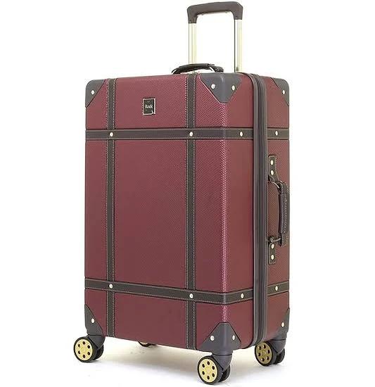 Rock Vintage 67cm Medium Hardsided Luggage - Burgundy