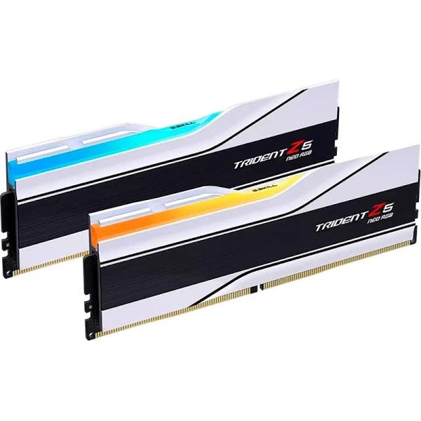 G.SKILL Trident Z5 Neo RGB Series (AMD Expo) DDR5 RAM 64GB (2x32GB) 6000MT/s CL30-36-36-96 1.40V Desktop Computer Memory UDIMM - Matte White (F5