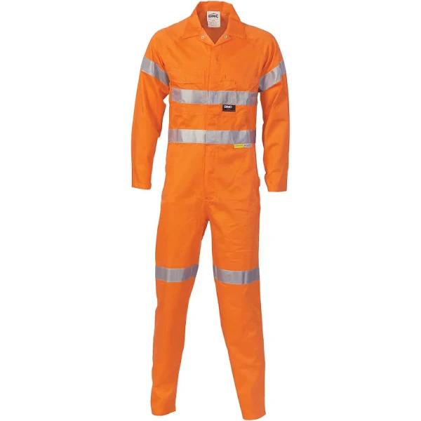 DNC HiVis Cotton Coverall with 3M R/Tape - Orange - 102R