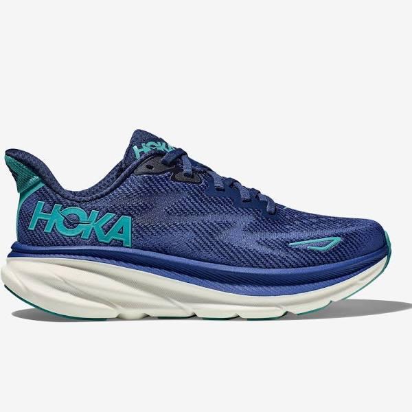 Hoka Womens Clifton 9 Shoes Bellwether Blue/Evening Sky