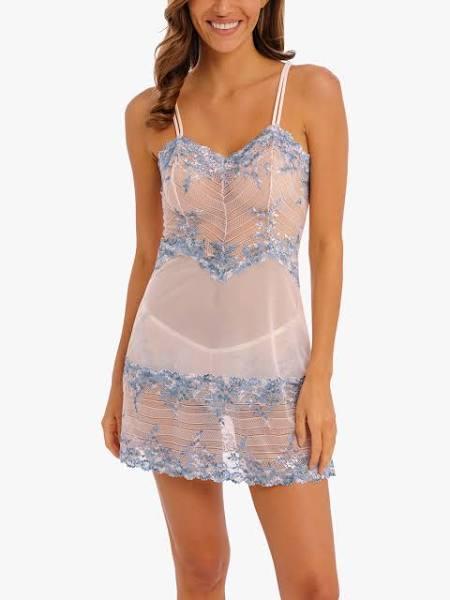 Wacoal Embrace Lace Chemsie | Blue/Off White | Size S | Shopbop