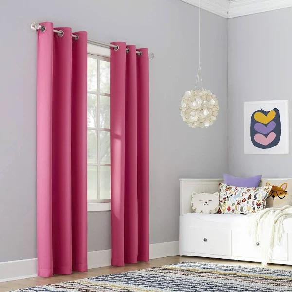 Sun Zero Riley Kids Bedroom Blackout Grommet Curtain Panel | Decor | Free Shipping On All Orders | Delivery Guaranteed | 30 Day Money Back Guarantee