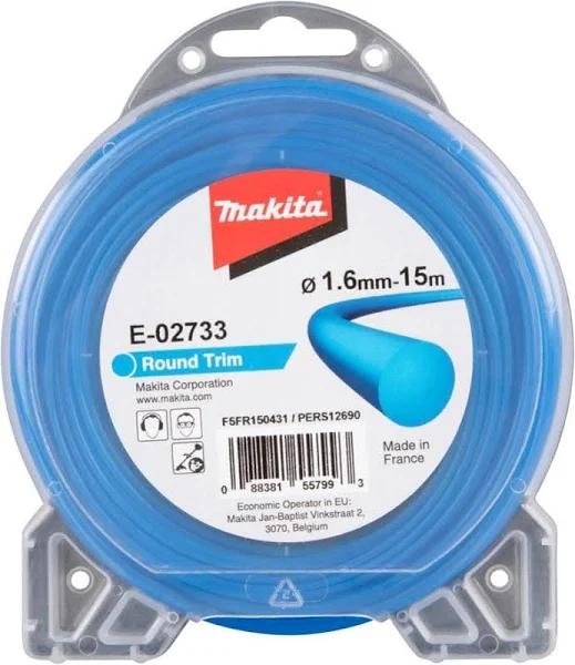 Makita Nylon Line 1.6mm x 15m Round Trim E-02733