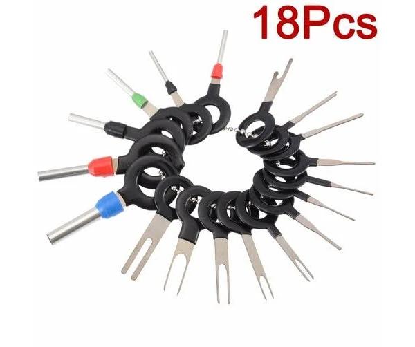 18-76pcs Terminal Removal Tool Kit Pin Extractor Electrical Wire Connector Set