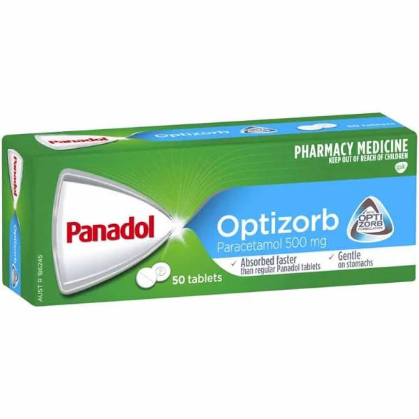 Panadol With Optizorb, Paracetamol Pain Relief Tablets, 50