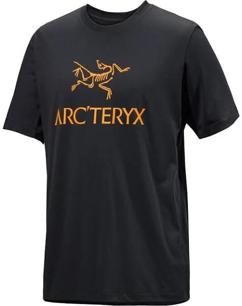 Arcteryx Arc'Word Logo Mens Short Sleeve T-Shirt - Black II - XXL