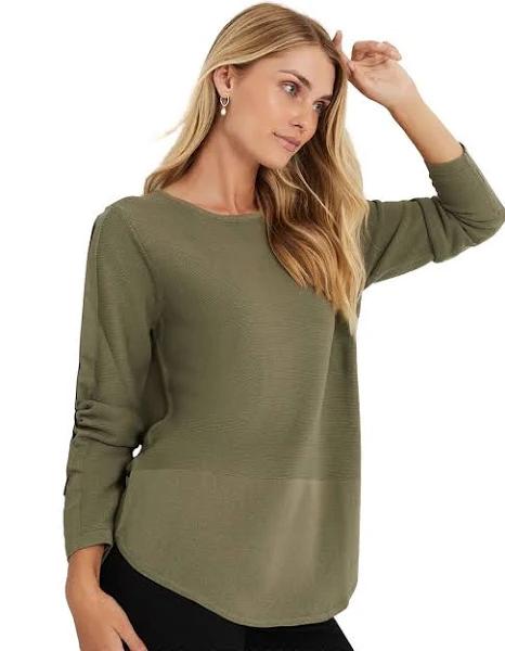 Noni B Curved Hem Knit Top - Size XS - Womens