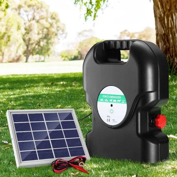 Giantz Solar Electric Fence Energiser 2.5-20km Powered Charger Farm Animal - Earn Everyday Rewards, AfterPay Available