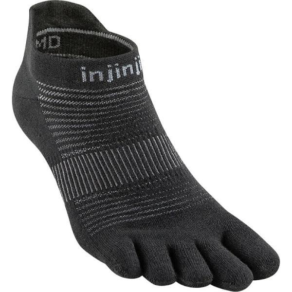 Injinji Run Toesocks Original Weight No-Show - Black, Medium