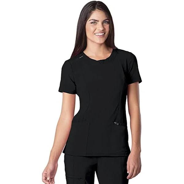 Cherokee Infinity Women's Scrub Top Black Small S Nursing Scoop Neck S / Blacks