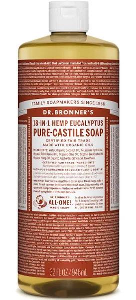 Dr. Bronner's Pure-Castile Liquid Soap - Eucalyptus, 32 oz