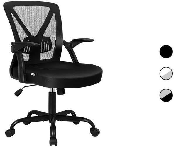 ALFORDSON Mesh Office Chair Tilt Adjustable Mid Back All Black