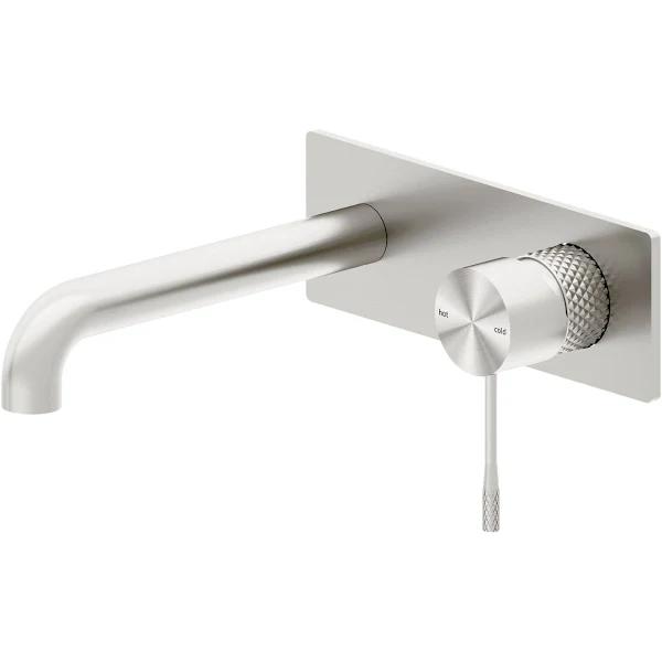 Nero Opal Wall Basin/Bath Mixer Brushed Nickel (NR251907aBN)