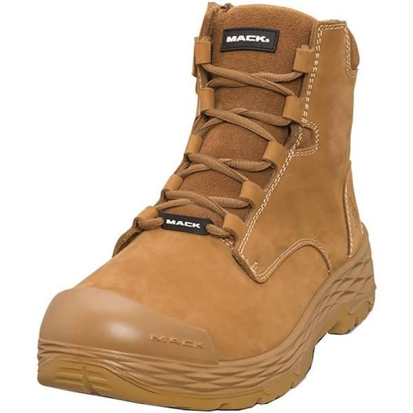 Mack Force Zip-Up Safety Boots Size AU/UK 8 (US 9) Colour Honey