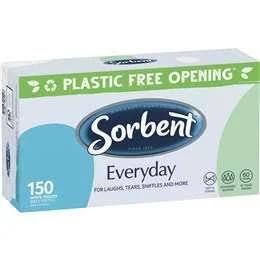 Sorbent Facial Tissues Everyday 150 Pack