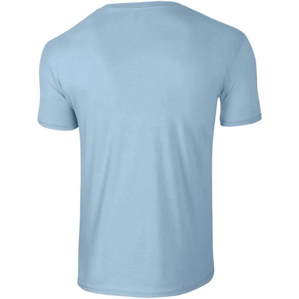 Gildan Mens Short Sleeve Soft-Style T-Shirt Light Blue XXL