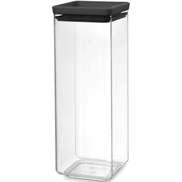 Brabantia Stackable Square Canister Dark Grey 2.5L