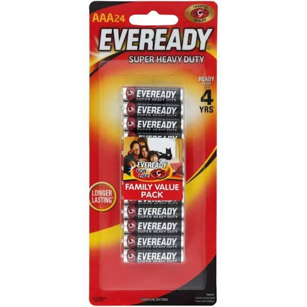 Eveready Super Heavy Duty Battery AAA - 24 Pack