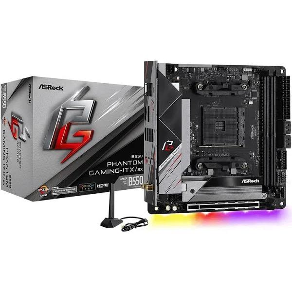 ASRock AMD B550 Phantom Gaming-ITX/ax Mini ITX AM4 Motherboard