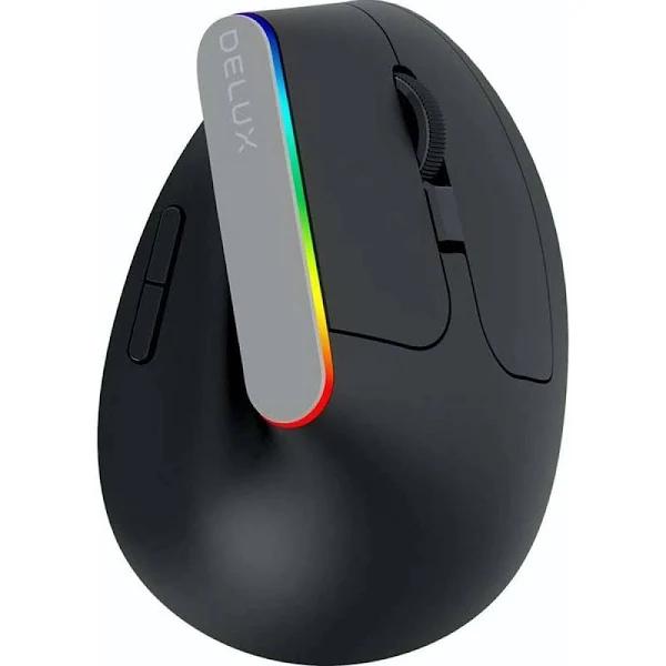 Delux 2.4g Wireless Vertical Mouse, Ergonomic Optical Mouse With Usb Receiver