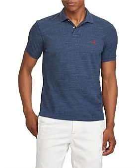 Polo Ralph Lauren Mens Custom Slim Fit Polo Classic Royal Heather