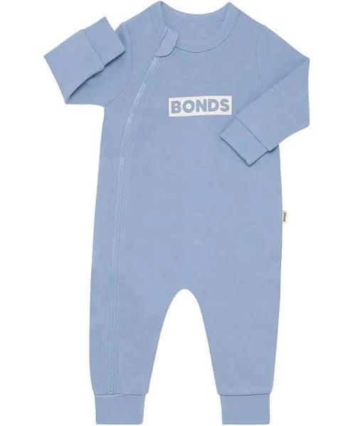 Bonds Baby Tech Sweats Zip Wondersuit - Mountain Blue AU Size 00 - AfterPay & zipPay Available