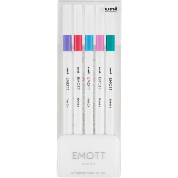 Emott Fineliner Pens - Sets of 5 or 10 Set of 5 - No. 5 (Candy Pop)