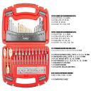 TOPEX 128 Piece Drill Bit Set HSS Titanium Drill & Screwdriver Bit Set With Case