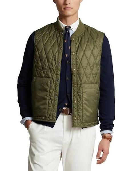 Polo Ralph Lauren Water-Repellent Quilted Vest in Green L