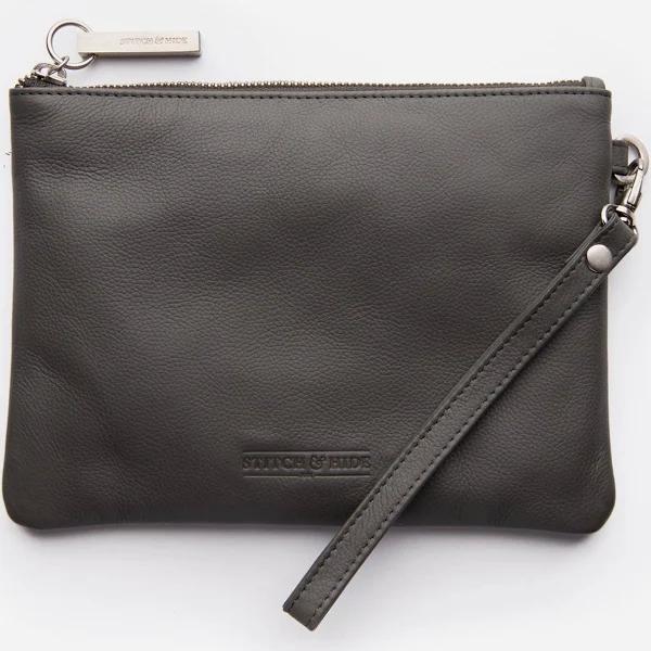 Stitch & Hide Cassie Clutch ' Charcoal