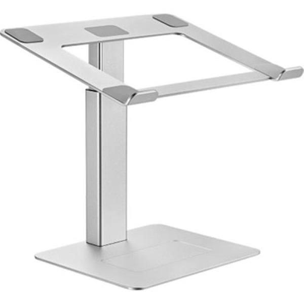 KONIC Height Adjustable Aluminum Laptop Riser - Silver - Height Range 225-380mm